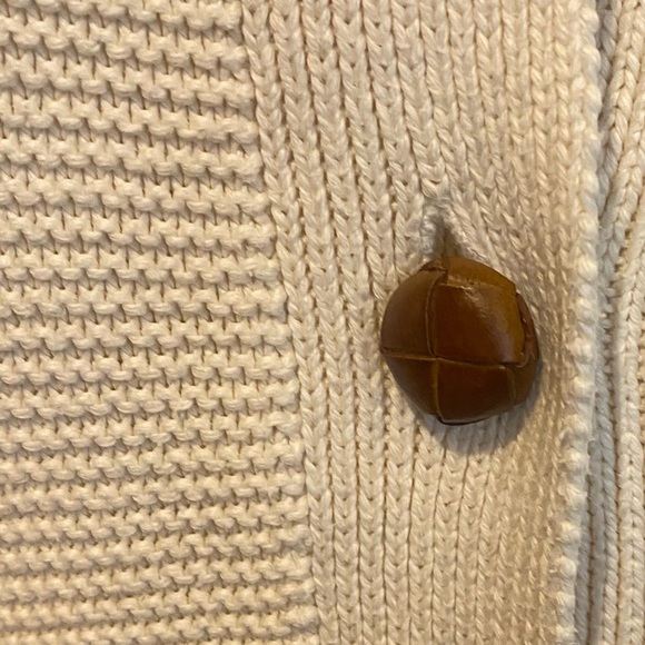 Ralph Lauren Cream Ivory Preppy Sailing Cardigan w/Brown Turtle Buttons Size XS - Picture 8 of 9